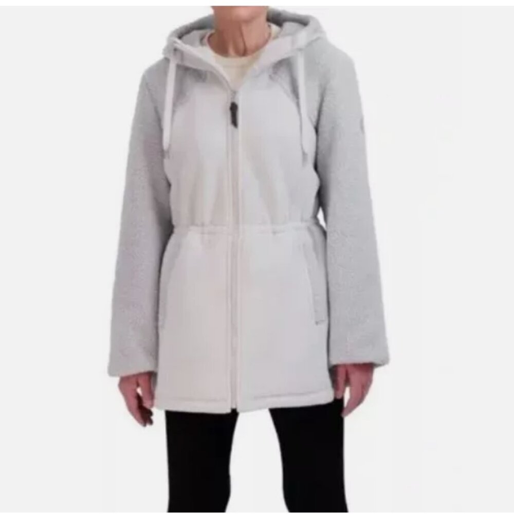 1 Madison Expedition Women's Hooded Teddy Jacket Gray Size S